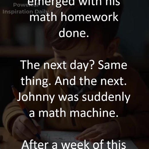 4K views · 35 reactions | Little Johnny was known for two things: avoiding homework and inventing creative excuses | Powerful Inspiration Daily | Facebook