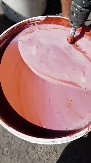 mixing some Liquid Rubber to match client's roof#satisfying #transformation #painting #SmallBusiness #fyp #FlawlessCoatings #