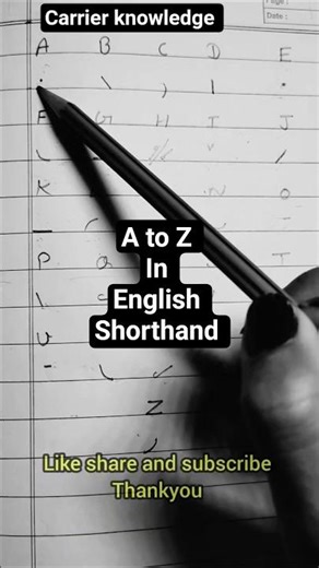 #shorthandandalphabet A to z in English shorthand