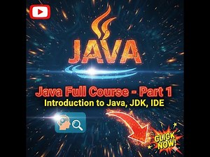 Java part 1 | Introduction to Java, JDK, IDE,