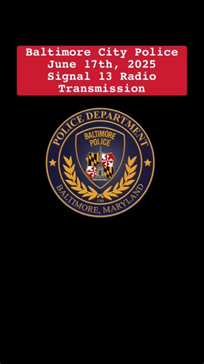 This is the radio transmission from Baltimore City Police Signal 13 Officer Shot Down call from June 17 2025. Listening to the words officer down, hearing the tone, and hearing signal 13 makes my hairs standup and I just want to run to scene. We as a community need to do better fighting police during incident like this does no good for anyone. It places you in danger, while taking attention away from the suspect or down officer from getting medical attention because they now have to focus on fig