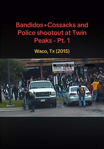 Waco, Tx 📍 2015 Waco biker shooting was a violent clash between rival Bandidos and Cossacks motorcycle gangs at a Twin Peaks restaurant that left nine dead and 20 injured, stemming from territorial disputes, escalating into a chaotic brawl with guns, knives, and clubs, leading to mass arrests. #usa #fyp #texas #biker #news