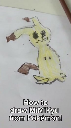 How to draw MiMiKyu from Pokémon! #viral #howtodraw #blowup #shorts #fyp #pokemon #howtodrawpokemon
