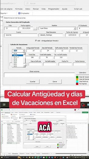 Vacation Days and Accumulated Vacation in Excel #vacation #employee #excel #accounting #exceltips