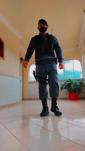 Security Officer Showcase in Bright Indoor Corridor