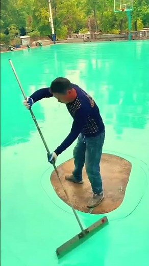 basketball court floor painting process #shorts