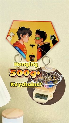Custom acrylic couple keychains, made by GSJJ! It can hold 500g+ things!🫨