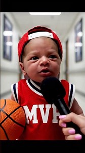 Cute baby basketball player