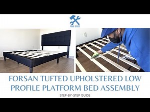 Forsan Tufted Upholstered Low Profile Platform Bed Assembly | How to Assemble A Platform Bed