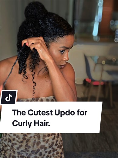 The Cutest Updo Tutorial for Curly Hair
