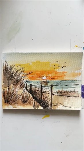 Day-5/30 , Easy watercolour tutorial for beginners🎨🌳#art #beginnerarttips #painting #artwork