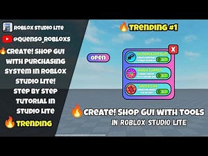 🔥How to make Shop GUI with tools In Studio lite Roblox!