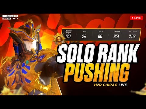 LIVE SOLO CONQUEROR PUSH🔥RANK 1 SOLO CONQUEROR🔥 90 FPS | BGMI