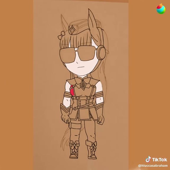 Gold Ship Chibi Art from Umamusume: Pretty Derby