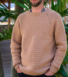 Men's Crochet Sweater Pattern, Men's Raglan Sweater, Crochet Pullover Sweater, Reed Raglan Sweater, PDF Download - Etsy