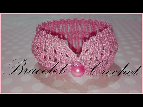 How to Crochet a Bracelet easy for beginners (one row repeat)
