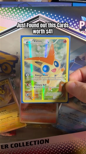 This XY Victini card is worth $41!! #pokemoncards #victini