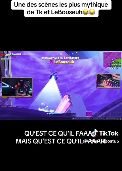 Scènes Mythiques de Tk et LeBouseuh en Fortnite