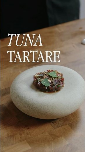 Tuna Tartare with Shiso, Nashi Pear & Jasmine Oil