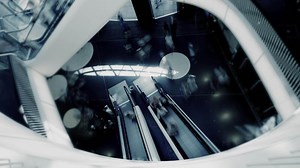 Interior View of Modern Shopping Mall Center Building