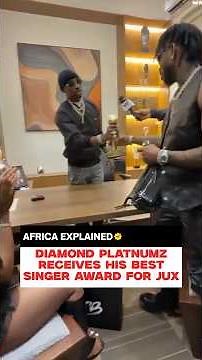 Diamond Platnumz Receives His “Best Singer” Award from Jux! 🏆🔥 #diamondplatnumz #africaexplained