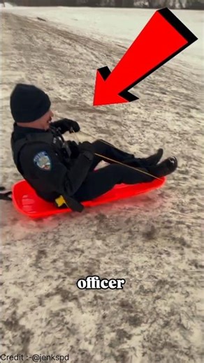 Cop Tried Ice Skating For The First Time And Instantly Regretted It When This Kid Showed Up #shorts