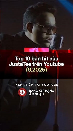 JUSTATEE | Top bản hit nhiều view nhất Youtube (9.2025) #justatee #top10 #vpop