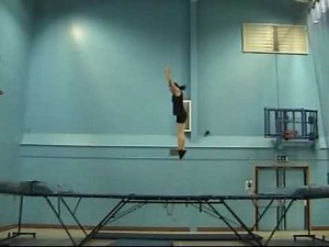 3/4 Forward Turnover to Back Landing half twist to feet - Level 2 Skill. TRAMPOLINE CENTRAL