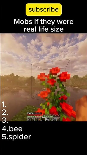 MOBS IF THEY WERE REAL LIFE SIZE #funnyminecraft #minecraft #minecraftmoments