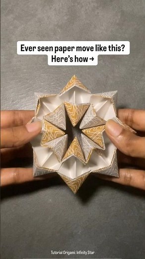 Origami Tutorial | Dynamic Modular Infinity Star | Learn With Me Ep-01 #diy #origami #papercraft