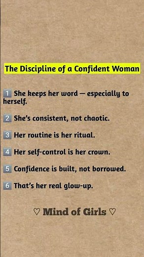 The Discipline of a Confident Woman | Psychology of Self-Control & Power #psychology #motivation