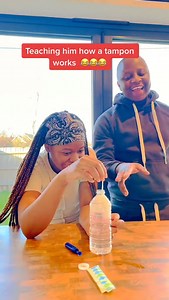 Teaching my husband how a tampon works for the first time🙆🏾‍♀️😂 #couples #fyp #reelsfb #foryou #mtb #couplegoals #viral | The Phoenix-Family