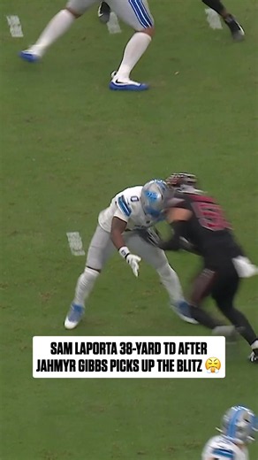 4th down ➡️ touchdown #nfl #jahmyrgibbs #detroitlions #samlaporta #jaredgoff