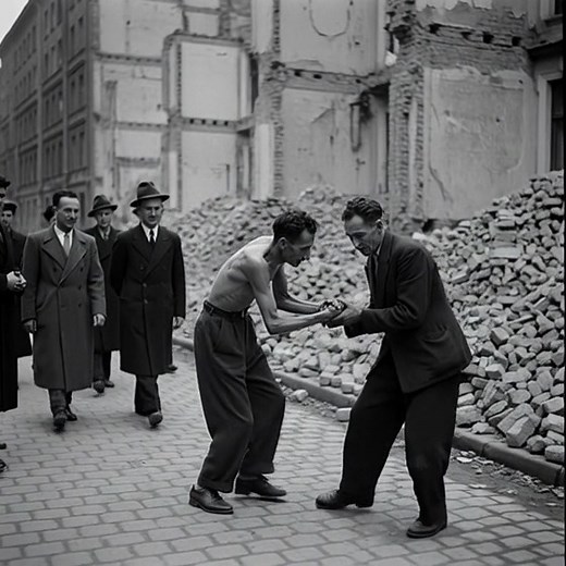 Warszawa, kwiecień 1946. Na ulicy spustoszonej przez bombardowania, między ziejącymi fasadami i wciąż tlącymi się gruzami, dwóch mężczyzn zatrzymało się twarzą w twarz. Scena wydawała się nierealna, niemal wyreżyserowana przez los. Jeden, w workowatych spodniach i z kościstym torsem, zdawał się wyjść z innego świata. Drugi, nieco lepiej ubrany, miał zapadnięte rysy twarzy, ale w jego oczach tliła się iskra, której żadna wojna nie zdołała zgasić. Przechodnie zwalniali, zaintrygowani. Co się dział