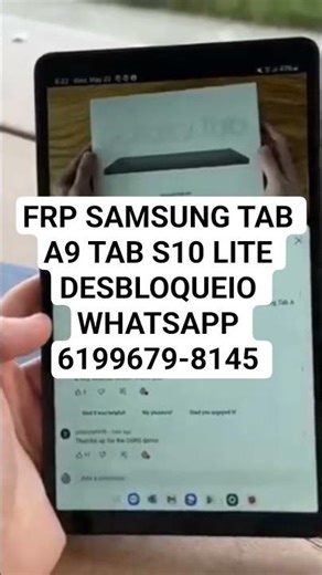 FRP SAMSUNG TAB A9 TAB S10 LITE DESBLOQUEIO