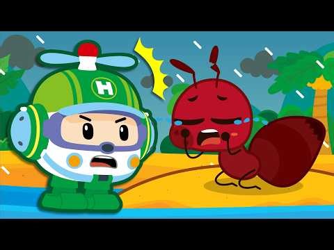 Selamatkan Semut di Hari Hujan│Tim Penyelamat Serangga│Permainan POLI│Robocar POLI TV Indonesia