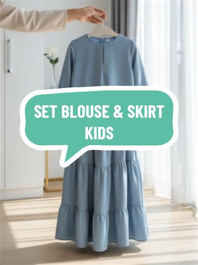 Stylish Kids' Blouse and Skirt Set from Malaysia
