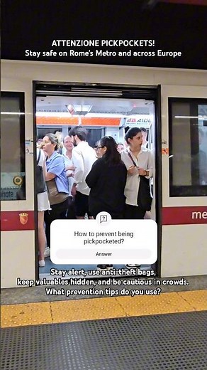 ATTENZIONE PICKPOCKET! 🔴 How to Stay Safe on Rome's Metro & across Europe? #Pickpocket #Viral #HowTo