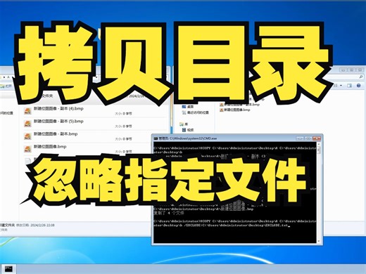 cmd拷贝目录文件过程中忽略指定文件