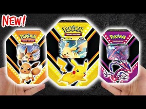 EXCLUSIVE Pikachu & Eevee Cards in the *NEW* Pokemon V Power Tins! (GREAT Pulls)