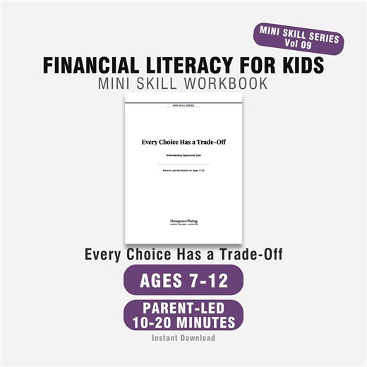 Opportunity Cost for Kids Worksheet | Trade-offs Lesson | Financial Literacy Activity | Parent-led Money Workbook Ages 7-12 - Etsy