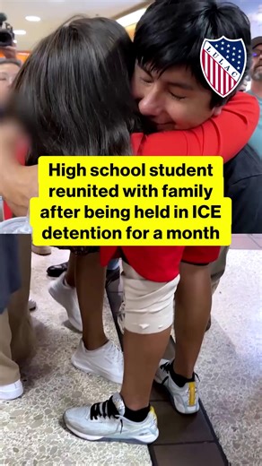 5K views · 296 reactions | A high school student was quietly detained by ICE at his own immigration court hearing in NYC, without notice or due process, and transferred thousands of miles away to a Texas detention center. After a month, he’s finally been released and reunited with his family. He still has to fight his asylum case, but for now, he gets to be a teenager again. #ImmigrantRights #KeepFamiliesTogether #AbolishICE #LULAC | LULAC | Facebook