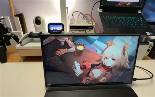 触控版本吾士便携显示器一线通应用与设置