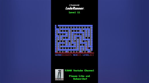 Championship Lode Runner for MSX: Level 11 #loderunner #retrogaming