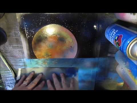 How to Spray paint Basic water, moon, fog/clouds - First Full Tutorial