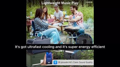 Portable Air Conditioner, 6000BTU Tent Air Conditioner, Music Play, 600W Camping Air Conditioner, Fast Cooling & Heating Covers up to 220 Sq. Ft., 110V Tent AC Unit for Outdoor, Room, RV, Truck