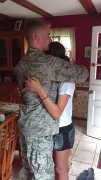 Brother surprised sister