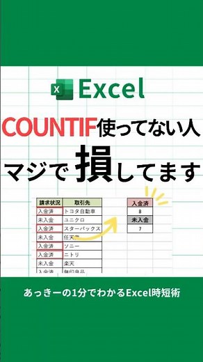 COUNTIF使ってない人マジで損してます