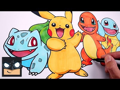 How To Draw Pokemon Starters | Draw & Color