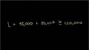Two-step inequality word problem: R&B